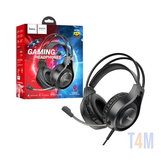 Hoco W106 Tiger Gaming Wired Headset 1.8m Black
